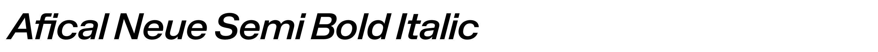 Afical Neue Semi Bold Italic